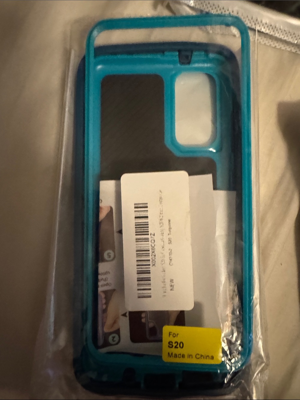 Samsung S20 Rugged Dual-Layer Case in Bright Teal